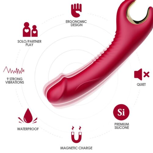 Vibrateur ARMONY PRINCE DILDO avec rotation et vibration