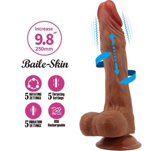 Dildo BAILE CALISTO 25 cm avec ventouse et vibrations