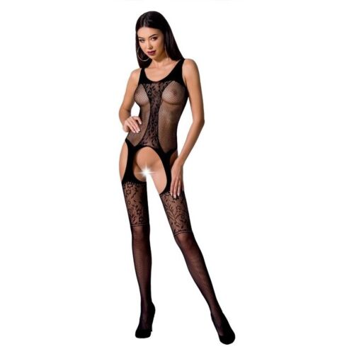 Bodystocking PASSION WOMAN BS072 avec ouverture à l'entrejambe