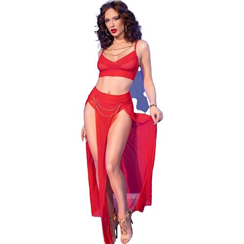 Ensemble de lingerie Chilirose CR 4850 avec accessoires dorés