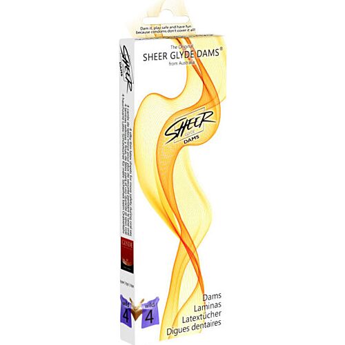 Dame en latex SHEER GLYDE pour sexe oral avec arôme de mûres