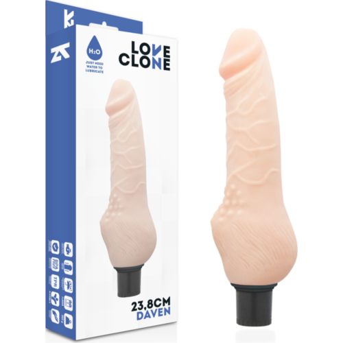 Vibrateur réaliste LOVECLONE DAVEN 23.8 cm avec lubrification automatique