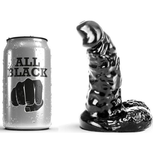 Dildo All Black 13 cm avec cannelures bien formées