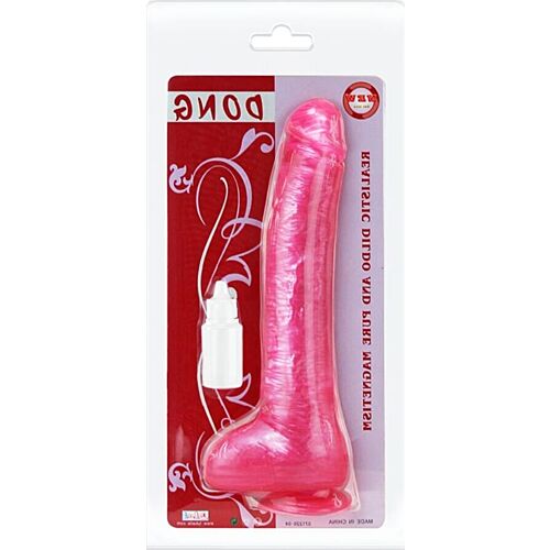 Dildo BAILE rose réaliste avec ventouse et texture veineuse