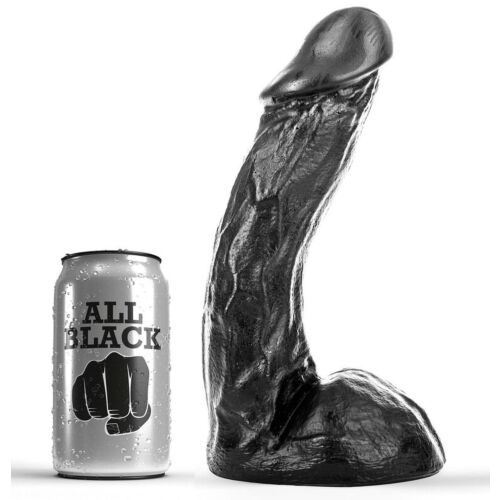 Dildo point G ALL BLACK Dong 23 cm
