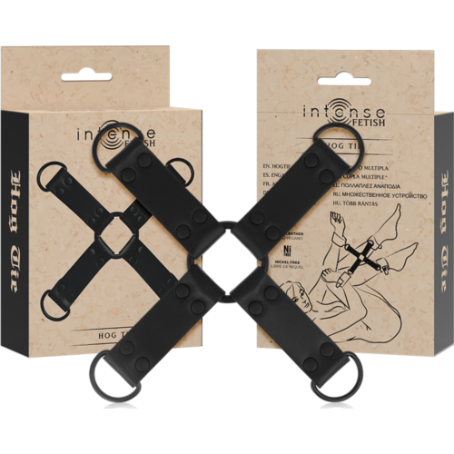 Menottes INTENSE FETISH en cuir vegan pour mains et pieds