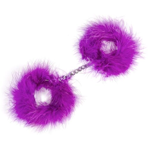 Menottes SECRETPLAY - Menottes DE MARABOU LILAS pour le bondage sensuel.