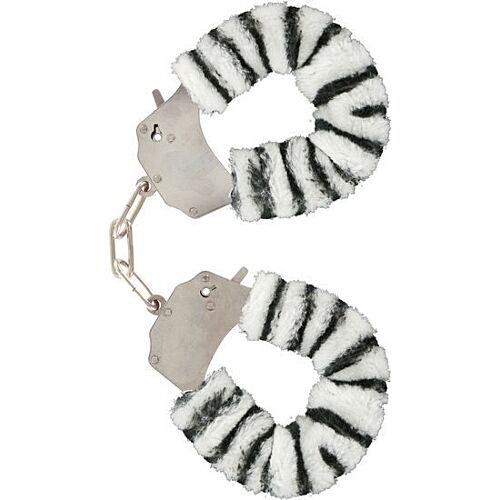 Esposas TOYJOY Zebra avec peluche douce et chaîne en acier