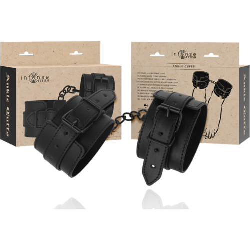 Tobilleras Bondage INTENSE FETISH en cuir vegan