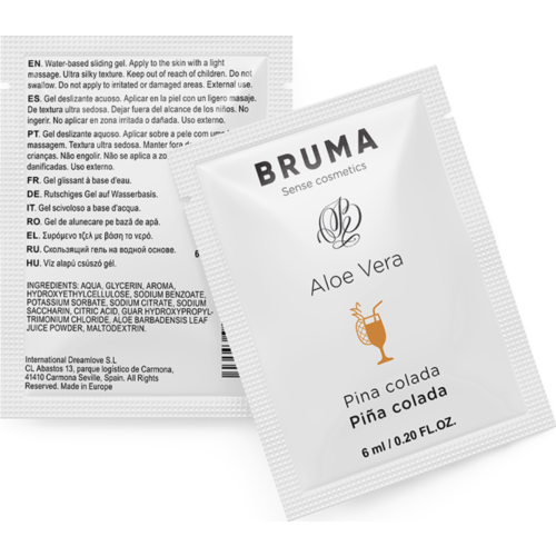 Gel lubrifiant BRUMA 6 ML à l'aloe vera saveur Pina Colada