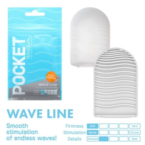 Masturbateur Tenga Pocket Wave Line avec textures ondulées