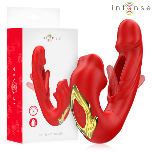 Vibromasseur INTENSE NATHY avec bouche suceuse