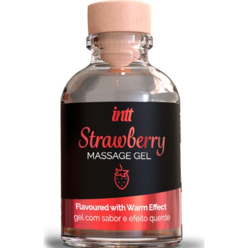 Gel de Massage INTT avec Effet Chaleur Saveur Fraise