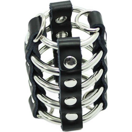 Correas pour Pénis OHMAMA FETISH - Jaula avec Anillas Métalliques