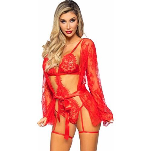 Ensemble de lingerie sexy LEG AVENUE 86123 avec peignoir