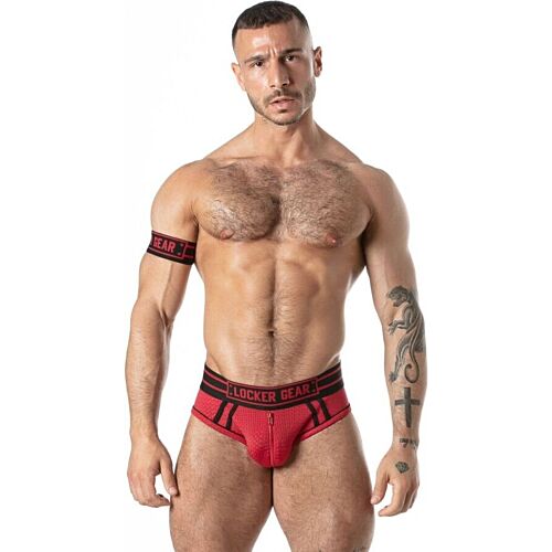 Slip de sport en maille LOCKER GEAR rouge XL
