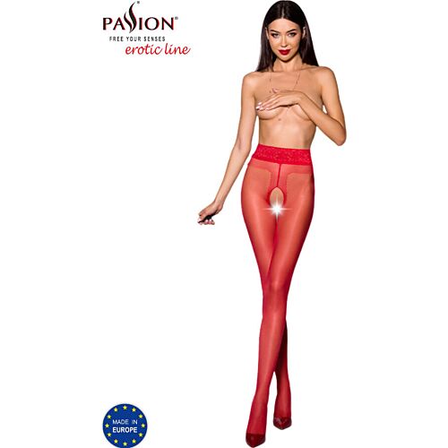 Medias PASSION WOMAN TIOPEN 001 avec ouverture entre les cuisses