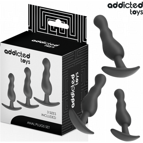 Set de 3 plugs anaux Addicted Toys | Adaptation graduelle