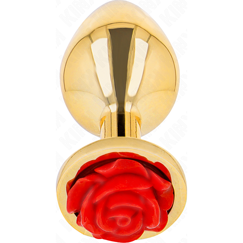 Plug anal KINK avec rose rouge - Taille S