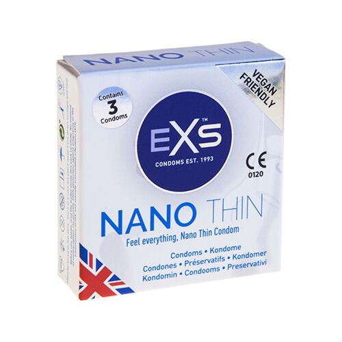 Préservatifs EXS Nano Thin - ultra-fins 53 mm