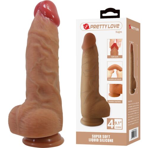 Dildo Pretty Love Najm 23,2 cm avec ventouse puissante