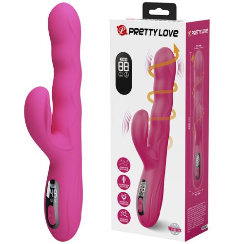 Vibrateur Rabbit High Tech Pretty Love Winters avec affichage LED