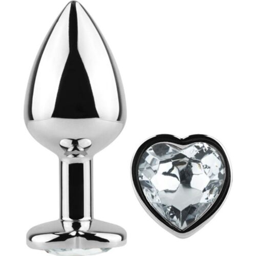 Plug Anal SECRETPLAY Coeur Cristal Clair 7 cm