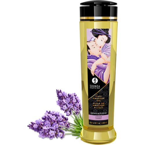 Huile de massage SHUNGA Sensation 240 ml avec arôme de lavande