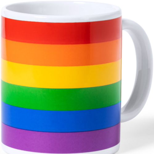 Tasse PRIDE avec drapeau LGBT en boîte kraft