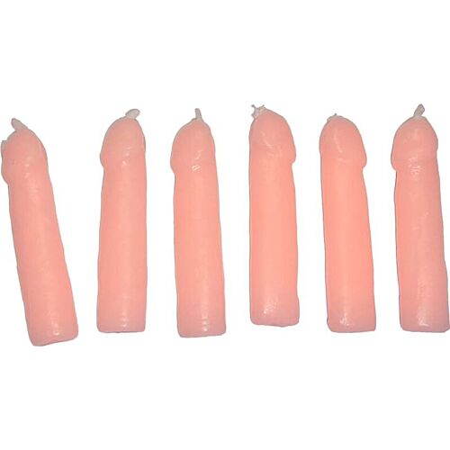 Bougies Diablo Picante - Set de 6 en forme de pénis
