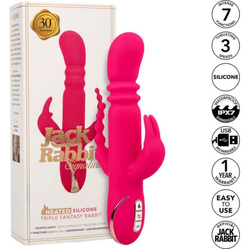 Vibrateur Rabbit CALEXOTICS Jack Fantasy chauffant