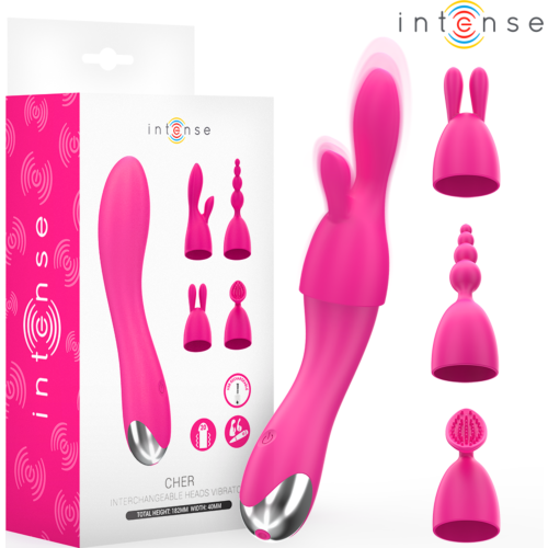 Vibrateur Rabbit INTENSE FUN Cher avec 20 modes et 4 têtes