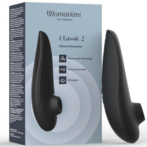 Stimulateur clitoridien Womanizer Classic 2, 10 intensités, noir
