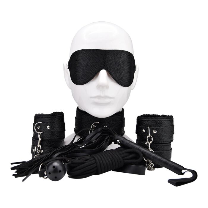 Bound to Play Beginner's Bondage Kit Black (8 Piece) Bound to Play Beginner's Bondage Kit Black (8 Piece)