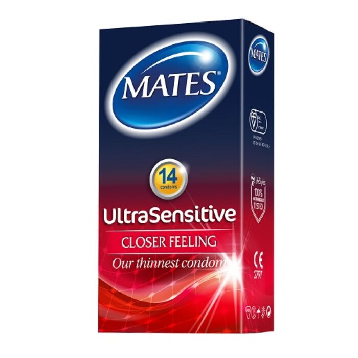 Mates Ultra Sensitive Condoms 14 Pack Mates Ultra Sensitive Condoms 14 Pack