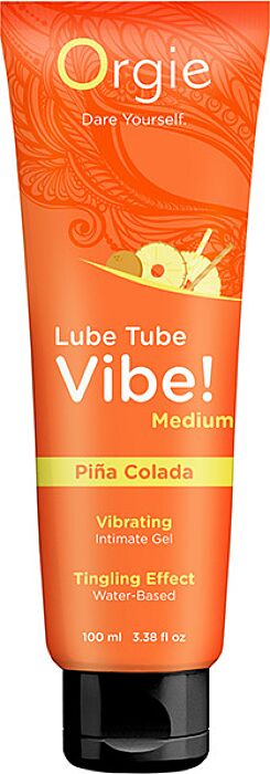 Gel intime Orgie LUBE TUBE VIBE PI?A COLADA avec effet vibrant