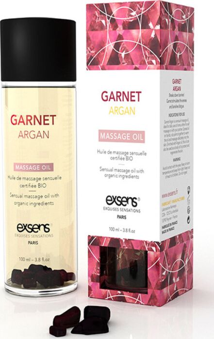 Huile de massage Exsens au grenat et argan