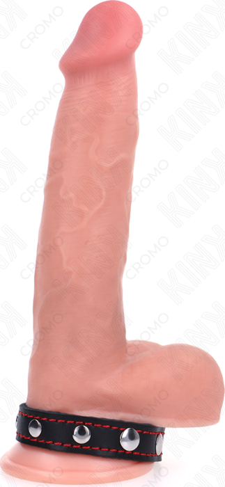 Anillo Pene KINK Rojo Cuero Presión | Estilo y Placer Anillo Pene KINK Rojo Cuero Presión | Estilo y Placer