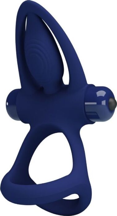 Anillo Vibrador Pretty Love Azul con Estimulador Anillo Vibrador Pretty Love Azul con Estimulador