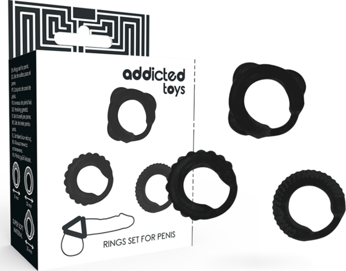 Anillos Pene ADDICTED TOYS Set de 3