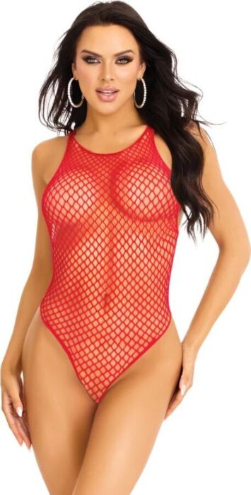 Body Leg Avenue Rojo Tanga Rejilla - Sexy y Versátil Body Leg Avenue Rojo Tanga Rejilla - Sexy y Versátil