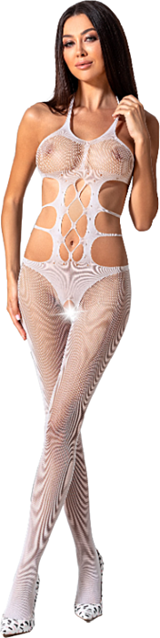 Bodystocking Passion Woman BS084 Blanco Sexy