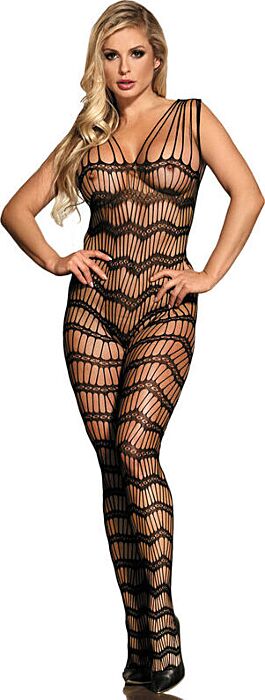 Bodystocking Sublime 951696 Crotchless Negro