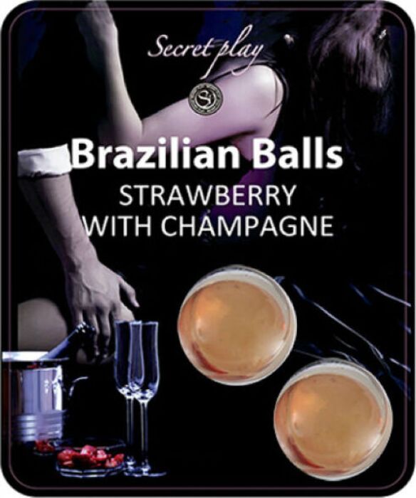 Bolas Brazilian Balls SECRETPLAY avec lubrifiant fraise et cava
