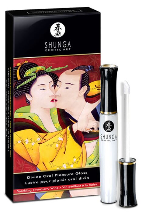 Gloss à lèvres Shunga Divine Fraise & Cava - Effet 3 en 1