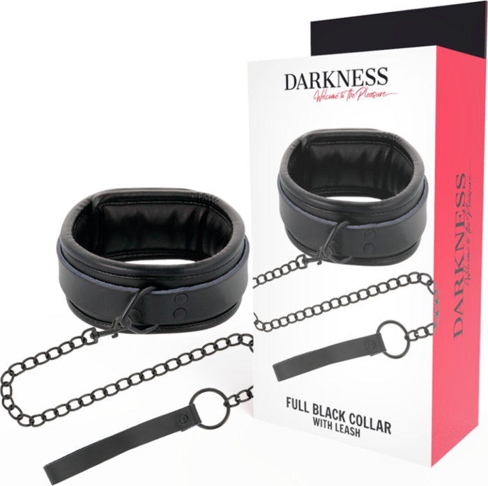 Collier de bondage Darkness avec chaîne et hebilla de bloqueo Collier de bondage Darkness avec chaîne et hebilla de bloqueo