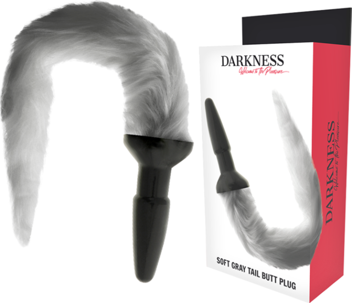 Darkness plug anal silicona con cola gris Darkness plug anal silicona con cola gris