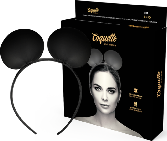 Diadema Mouse Ears Vegan-Leather - Coquette Chic