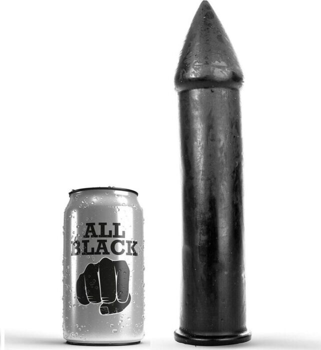 Dildo ALL BLACK 24 CM | Longueur et texture douces