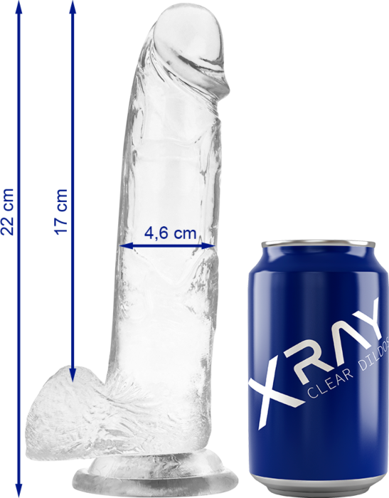 Dildo Crystal Clear 22 cm - Realismo Transparente